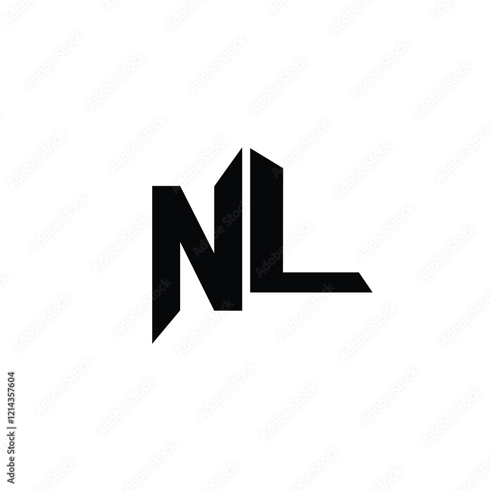 NL monogram logo design letter text name symbol monochrome logotype alphabet character simple logo NL monogram logo design letter text name symbol monochrome logotype alphabet character simple logo