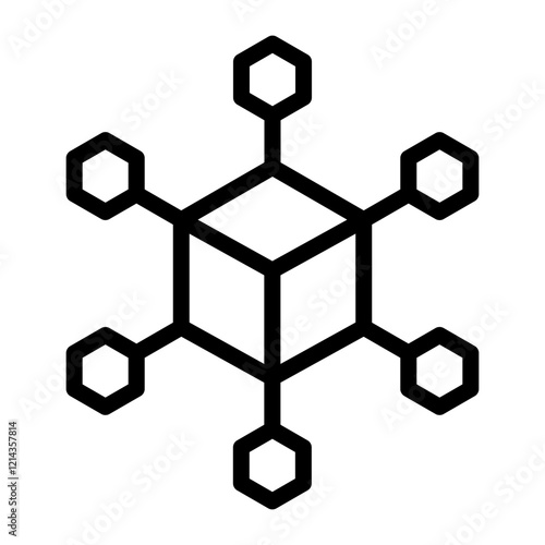 Blockchain Vector Design Icon Style