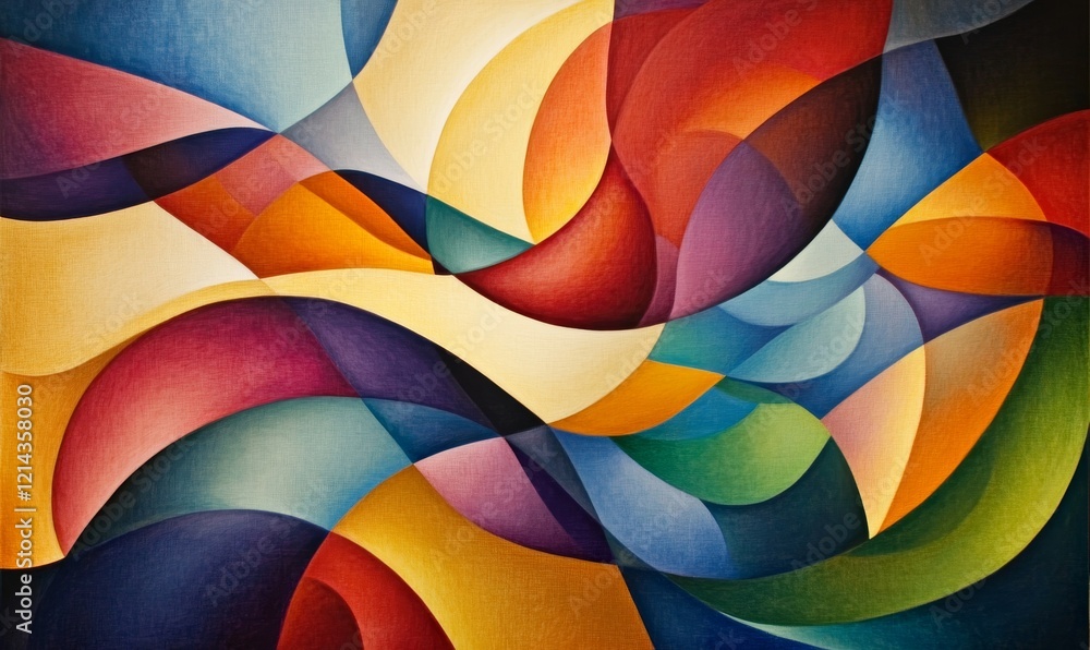 Colorful abstract shapes flow together in bright hues Colorful abstract shapes flow together in bright hues