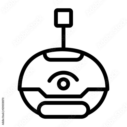 Robot Vaccum Vector Design Icon Style