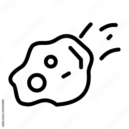 Asteroid Vector Design Icon Style