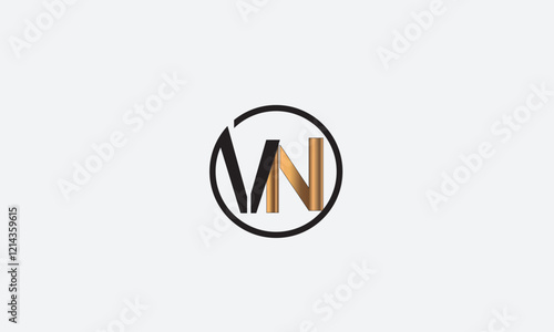 VN, NV , V , N , Abstract Letters Logo Monogram	