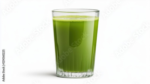Wallpaper Mural Fresh Green Juice in a Clear Glass on White Background Torontodigital.ca