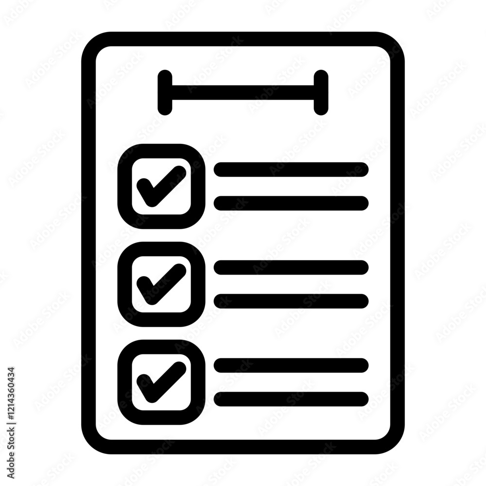 Website Checklist Vector Design Icon Style Website Checklist Vector Design Icon Style
