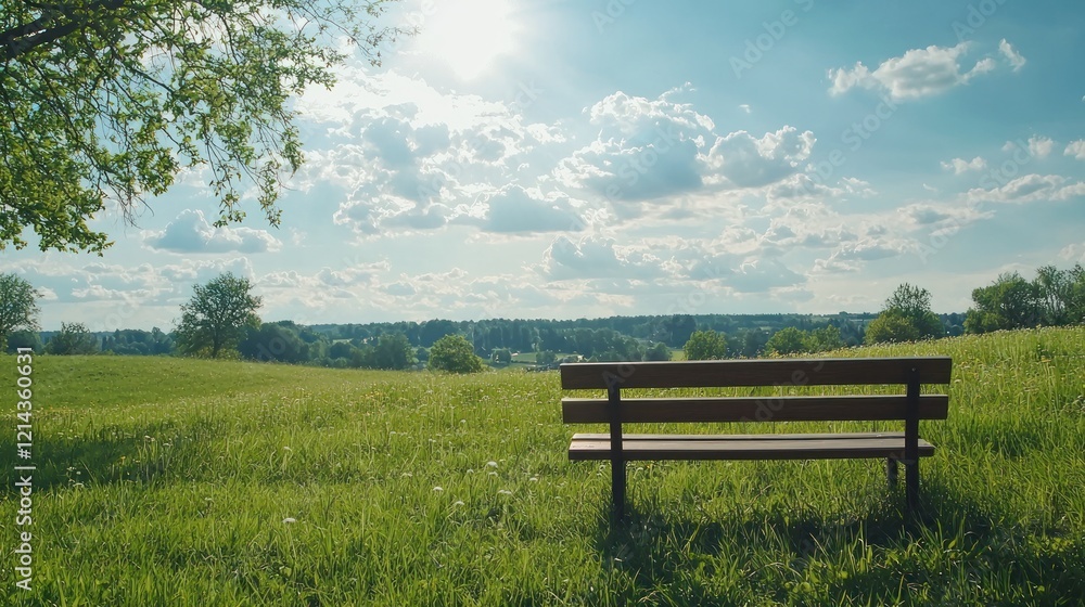 An outdoor view of a serene landscape, representing the calm and spiritual peace of Sabbath rest An outdoor view of a serene landscape, representing the calm and spiritual peace of Sabbath rest