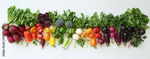 Wallpaper Mural Colorful arrangement of fresh vegetables on a white countertop for healthy eating Torontodigital.ca
