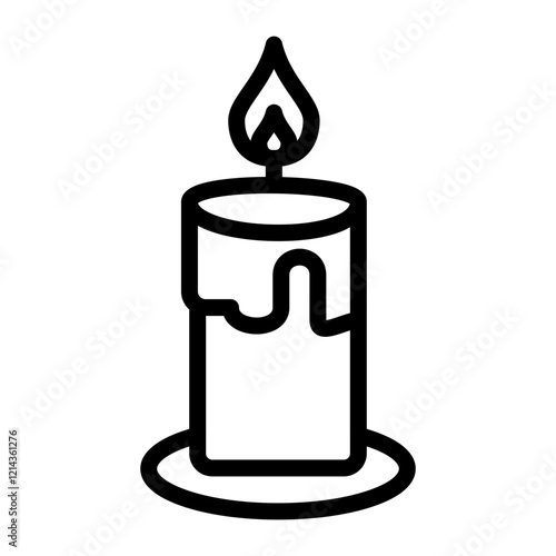 Candle Vector Design Icon Style