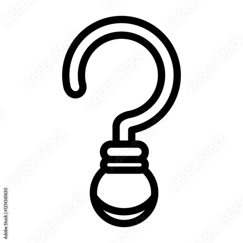 Pirate Hook Vector Design Icon Style