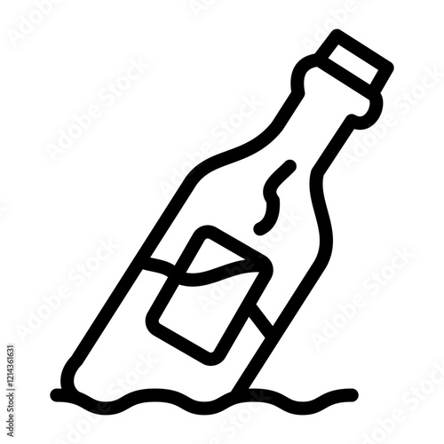 Message in a Bottle Vector Design Icon Style