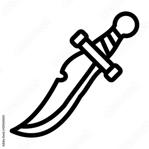 Pirate Knife Vector Design Icon Style