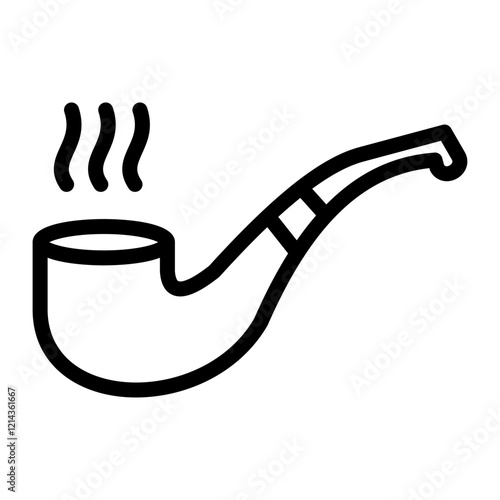 Smoking Pipe Vector Design Icon Style