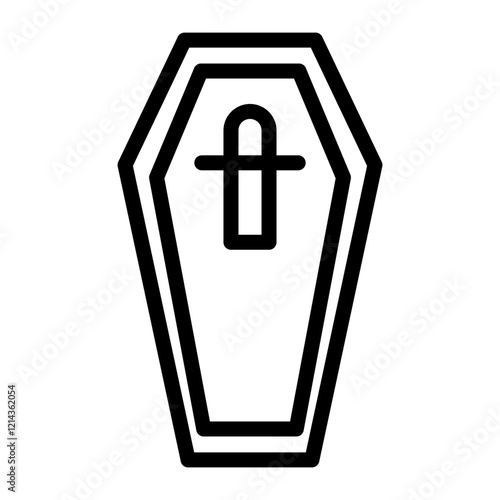 Coffin Vector Design Icon Style