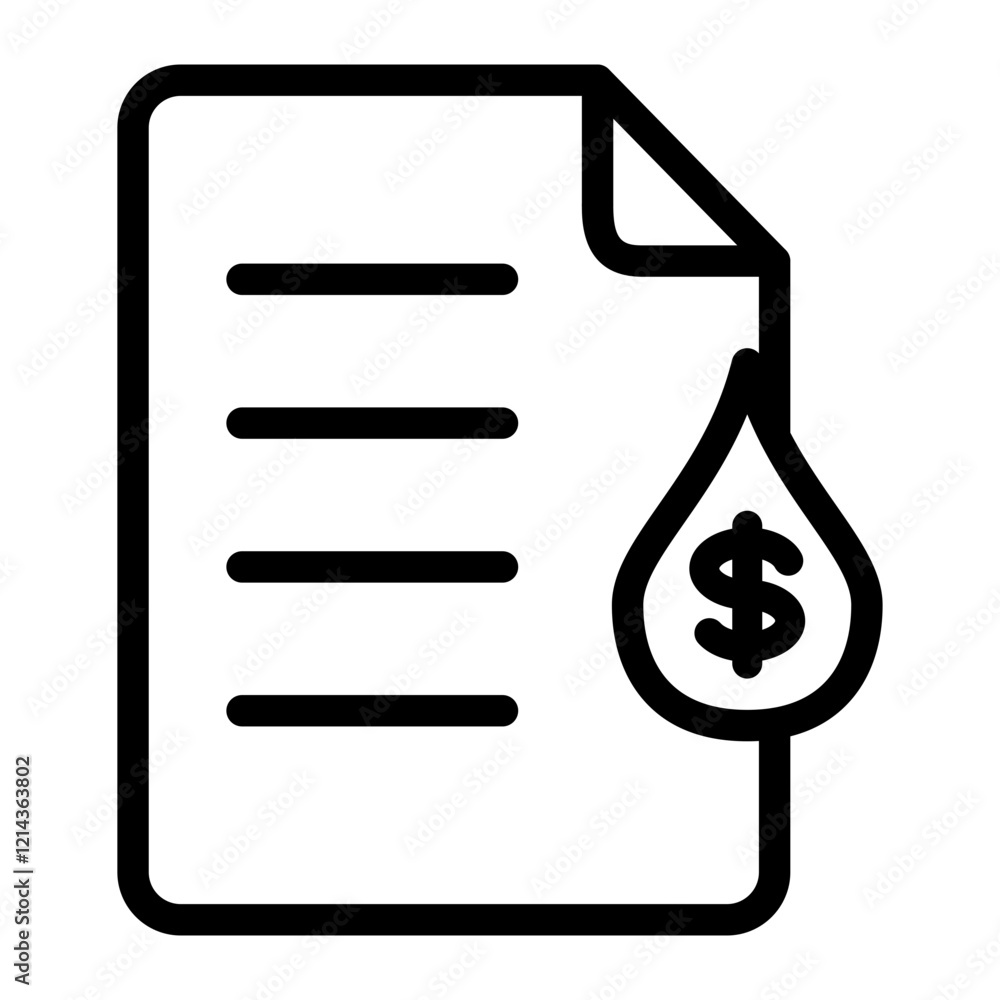 Oil Contract Vector Design Icon Style