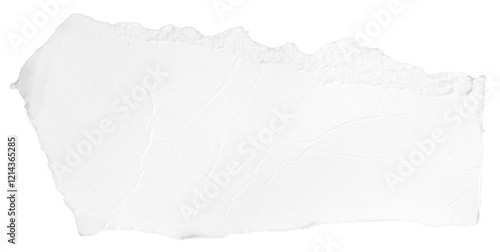 piece of white paper on white isolated background	
