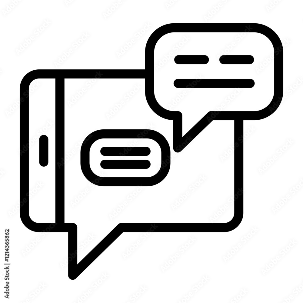 Library Chat Vector Design Icon Style Library Chat Vector Design Icon Style