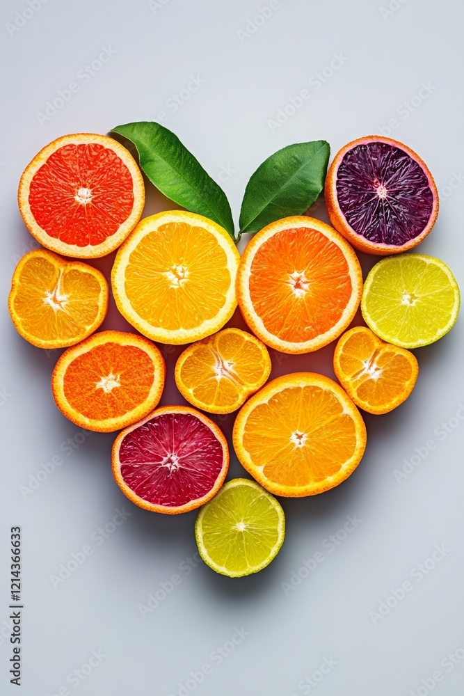 Heart made of oranges and lemons. The heart is made of many different colored fruits, including oranges, lemons, and grapefruits. The fruits are arranged in a way that creates a heart shape Heart made of oranges and lemons. The heart is made of many different colored fruits, including oranges, lemons, and grapefruits. The fruits are arranged in a way that creates a heart shape
