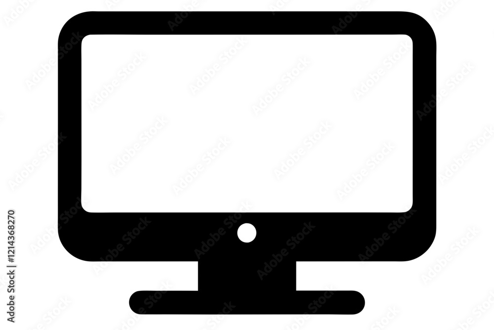 computer monitor icon, technology symbol, screen, or workstation icon computer monitor icon, technology symbol, screen, or workstation icon