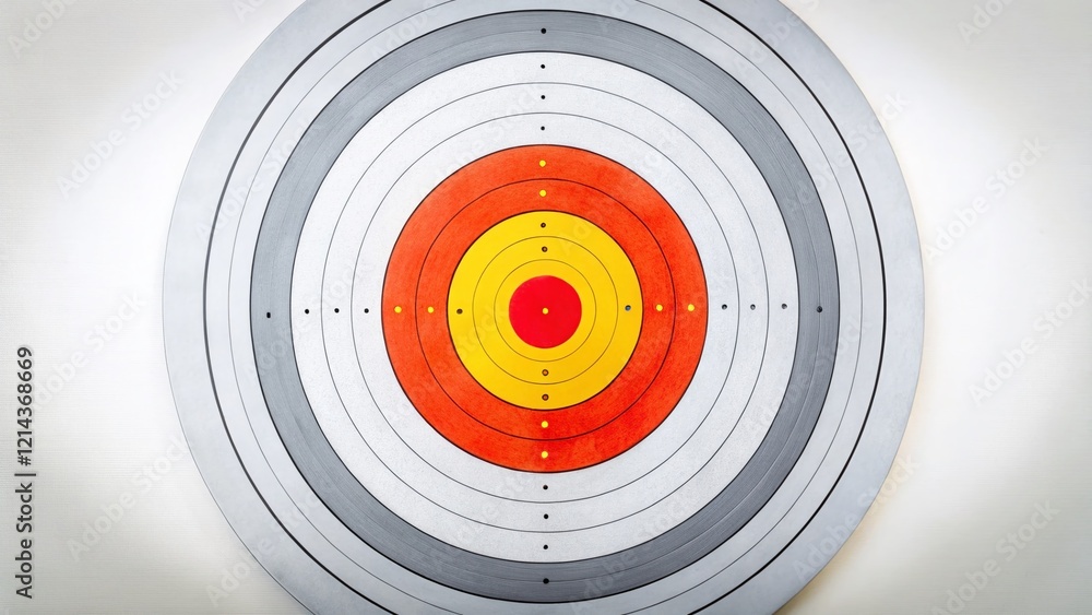 Isolated Shooting Range Target with Numbers on White Background - Stock Photo Isolated Shooting Range Target with Numbers on White Background - Stock Photo