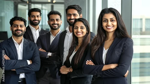 Diverse Indian Professionals in Modern Office Setting