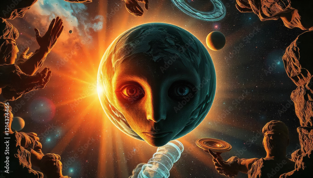 Obraz premium alien planet earth