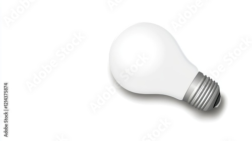 A glowing light bulb on a blank white background, representing bright ideas for business innovation.