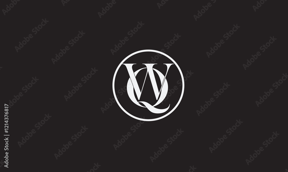 QW, WQ, W, Q Abstract Letters Logo Monogram QW, WQ, W, Q Abstract Letters Logo Monogram