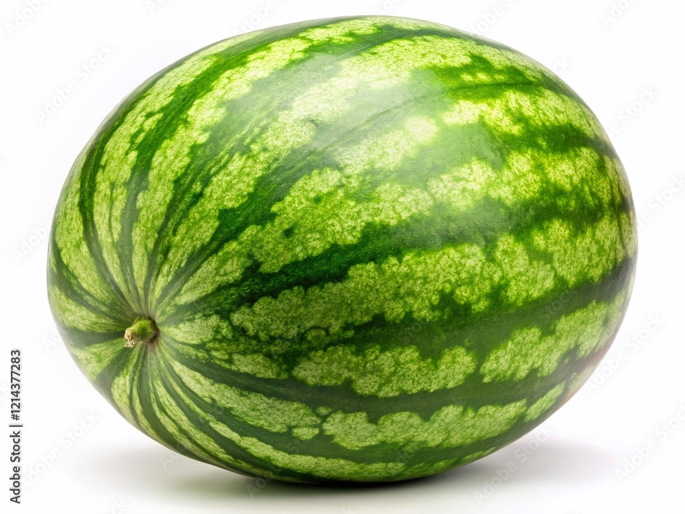 Juicy Watermelon Isolated on White Background - Fresh Summer Fruit Stock Photo Juicy Watermelon Isolated on White Background - Fresh Summer Fruit Stock Photo