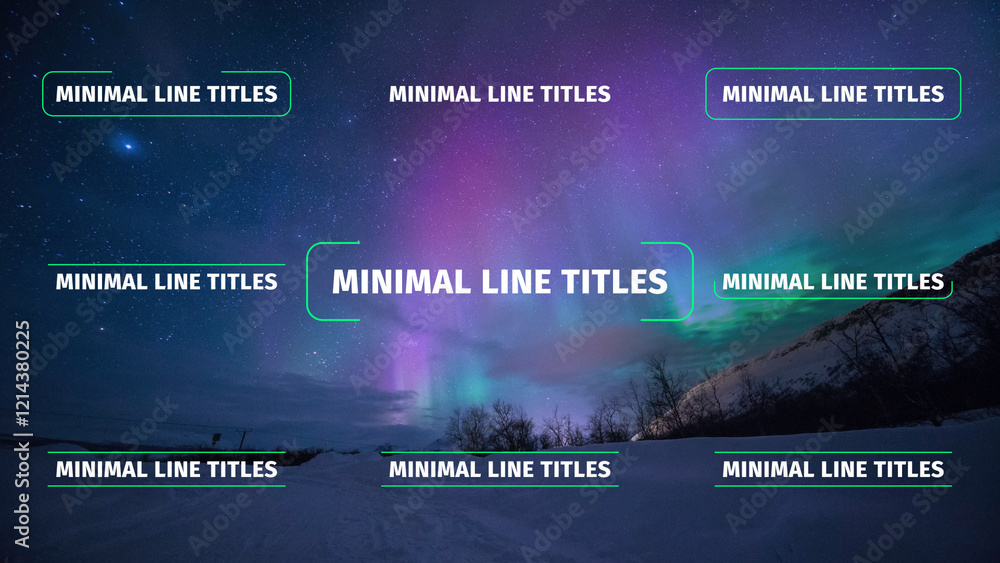 Simple Line Title Elegant Minimal Line Titles plantilla de Stock | Adobe Stock