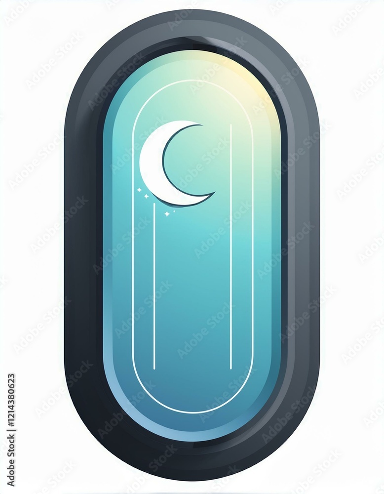 Switch element button for light or dark theme. Digital toggle symbol. Day night mode icon for application. Indicator for smartphone. Frontend control realistic vector illustration on white background. Switch element button for light or dark theme. Digital toggle symbol. Day night mode icon for application. Indicator for smartphone. Frontend control realistic vector illustration on white background.