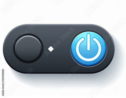 Obraz na płótnie Switch element button for light or dark theme. Digital toggle symbol. Day night mode icon for application. Indicator for smartphone. Frontend control realistic vector illustration on white background. w salonie