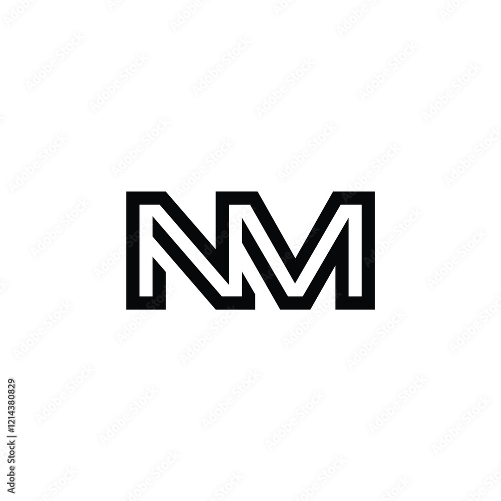 NM monogram logo design letter text name symbol monochrome logotype alphabet character simple logo NM monogram logo design letter text name symbol monochrome logotype alphabet character simple logo