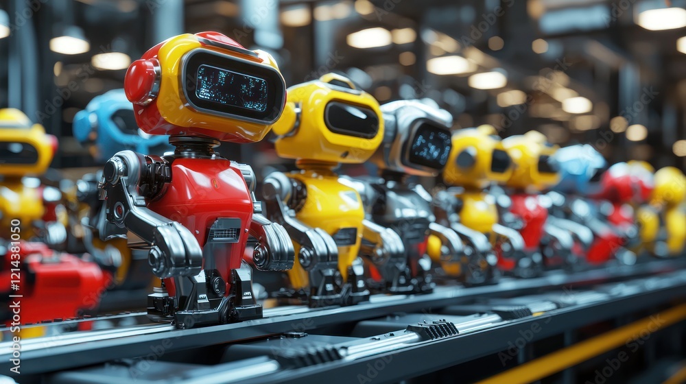 Fototapeta premium factory robots