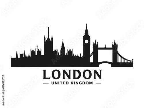 London United Kingdom Skyline with Big Ben and Tower Bridge