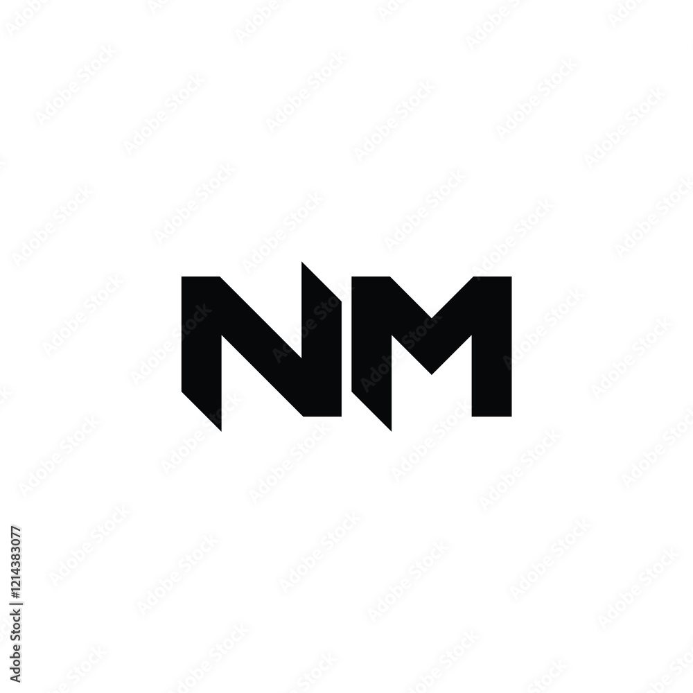NM monogram logo design letter text name symbol monochrome logotype alphabet character simple logo NM monogram logo design letter text name symbol monochrome logotype alphabet character simple logo