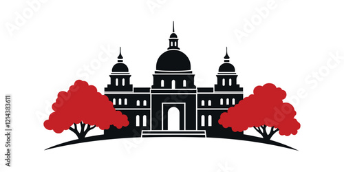 Pretoria South Africa Skyline with Union Buildings and Jacaranda Trees