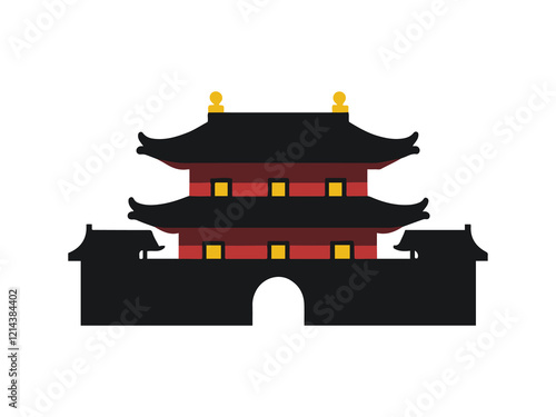 Seoul Republic of Korea Skyline with Gyeongbokgung Palace