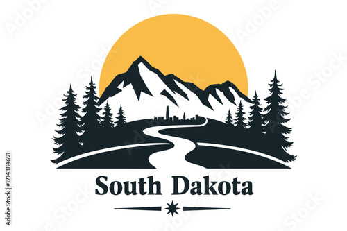South Dakota Rapid City skyline with Mount Rushmore