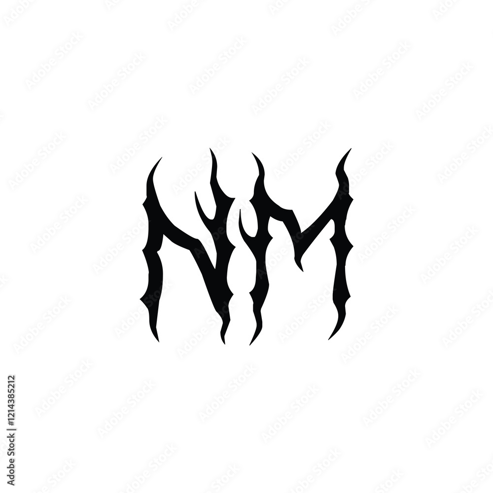 NM monogram logo design letter text name symbol monochrome logotype alphabet character simple logo NM monogram logo design letter text name symbol monochrome logotype alphabet character simple logo