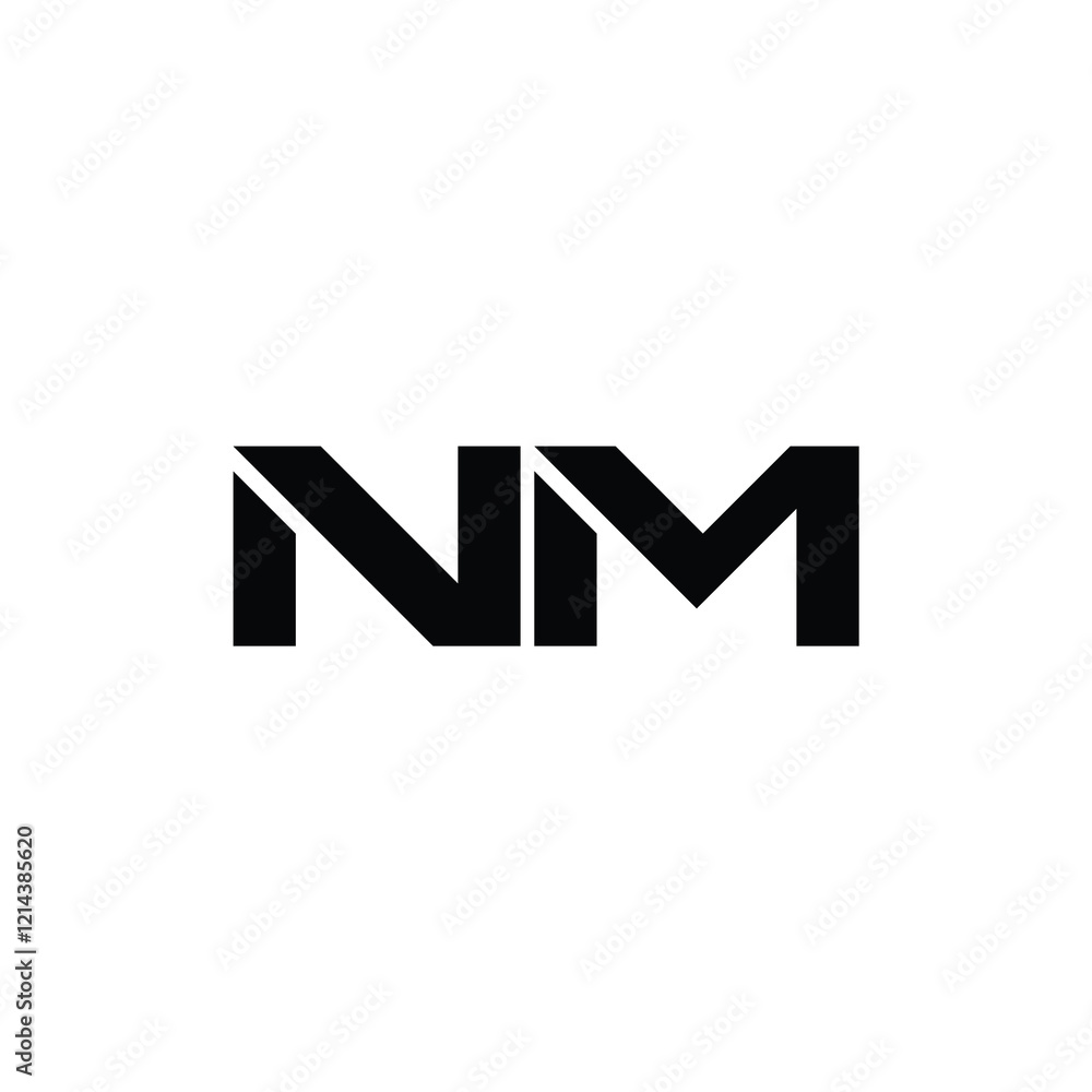 NM monogram logo design letter text name symbol monochrome logotype alphabet character simple logo NM monogram logo design letter text name symbol monochrome logotype alphabet character simple logo