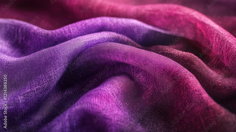Close-up of Draped Glittery Fabric in Purple and Pink Hues Close-up of Draped Glittery Fabric in Purple and Pink Hues