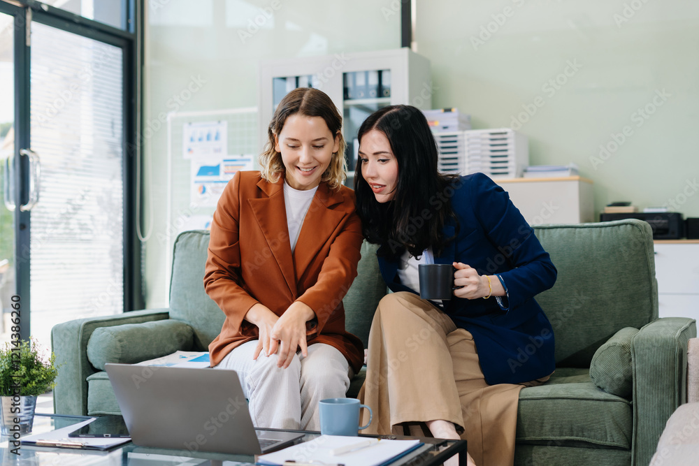 Diverse Business Team Discusses Financial Project Analysis in Meeting. Diverse Business Team Discusses Financial Project Analysis in Meeting.