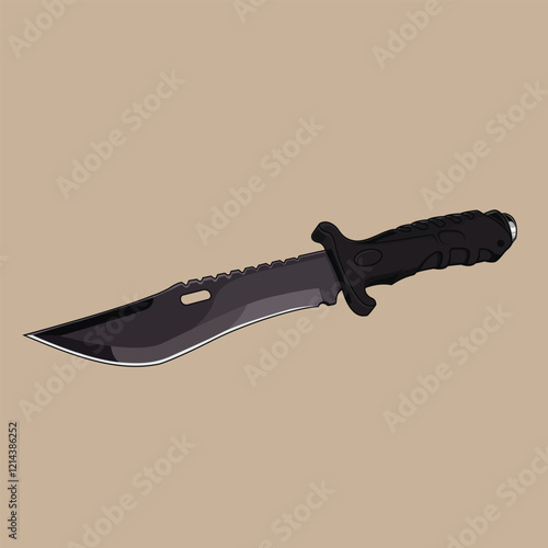 Survival Tool Knife vector Illustration 