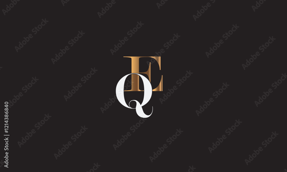 QE, EQ, E, Q Abstract Letters Logo Monogram QE, EQ, E, Q Abstract Letters Logo Monogram