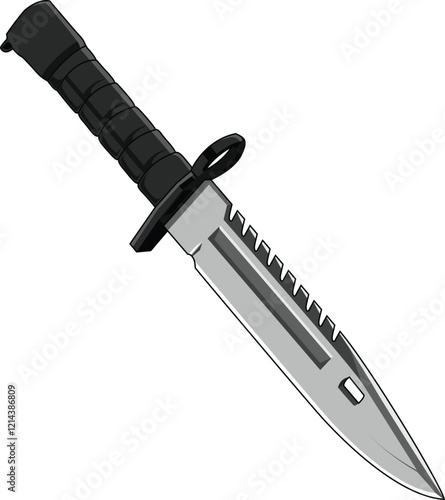 Survival Tool Knife vector Illustration 