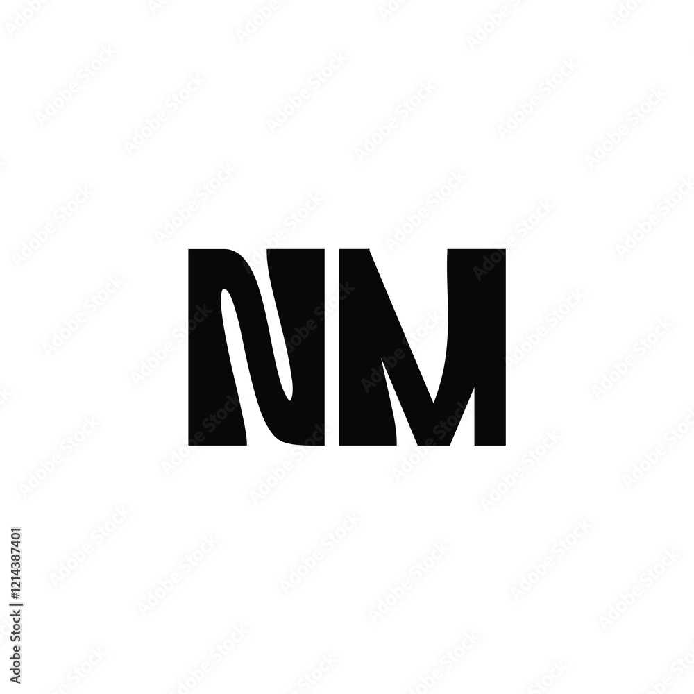 NM monogram logo design letter text name symbol monochrome logotype alphabet character simple logo NM monogram logo design letter text name symbol monochrome logotype alphabet character simple logo