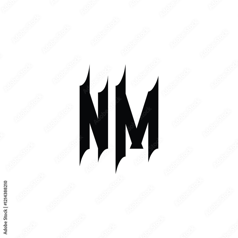 NM monogram logo design letter text name symbol monochrome logotype alphabet character simple logo NM monogram logo design letter text name symbol monochrome logotype alphabet character simple logo