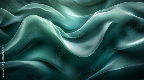 Wallpaper Mural Elegant Draped Teal Silk Fabric Texture Torontodigital.ca