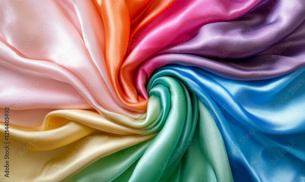 Colorful silky fabric texture Colorful silky fabric texture