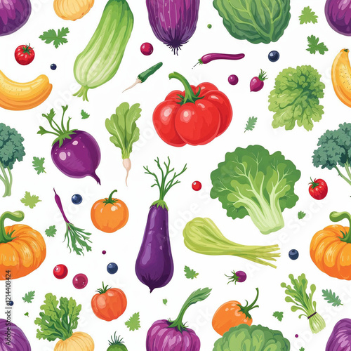 Illustration set of vegetables and fruits