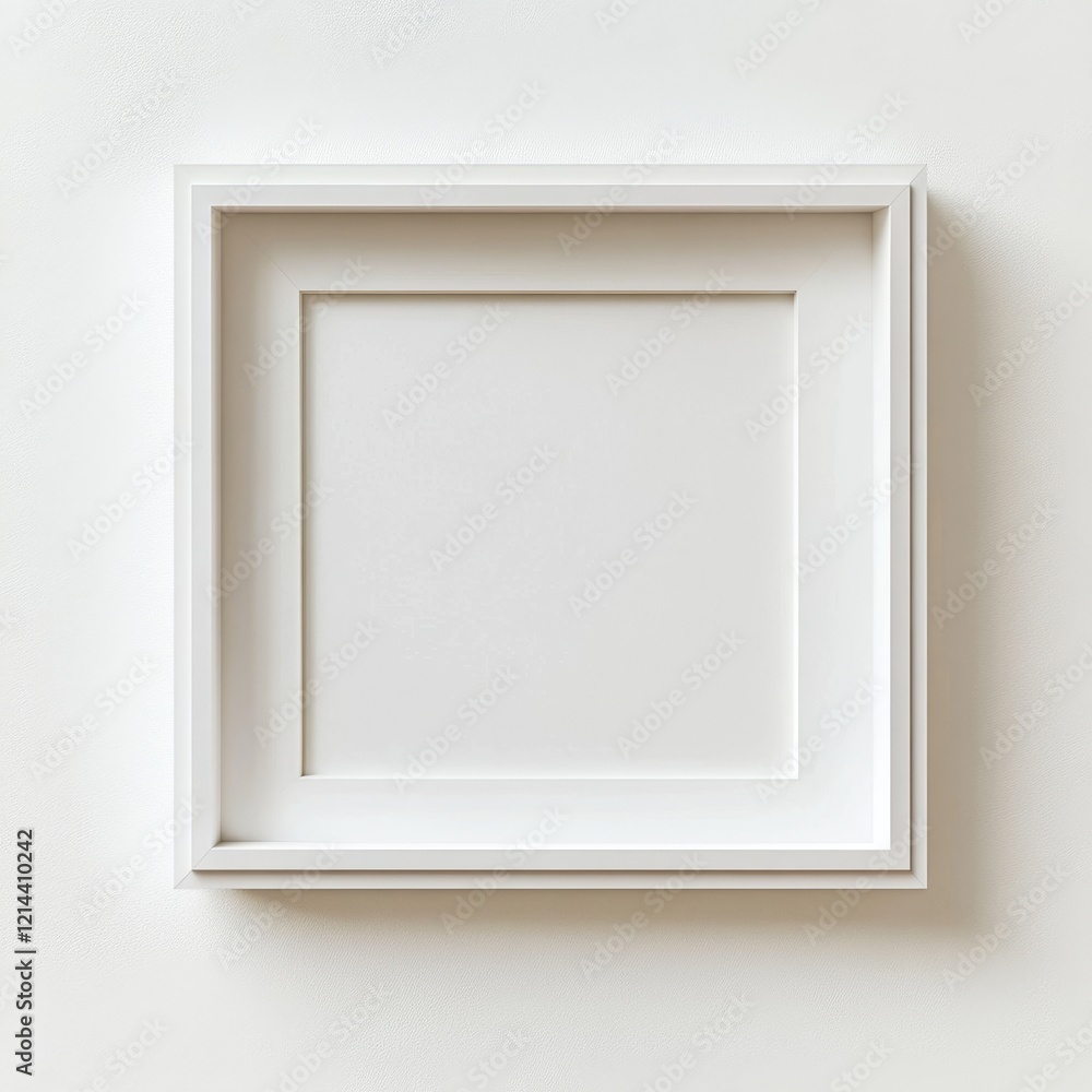 Minimalist Empty Frame with Clean White Background for Art Display Minimalist Empty Frame with Clean White Background for Art Display